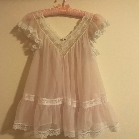 Vintage Blush Pink Tosca Small Babydoll lace - Picture 2 of 4